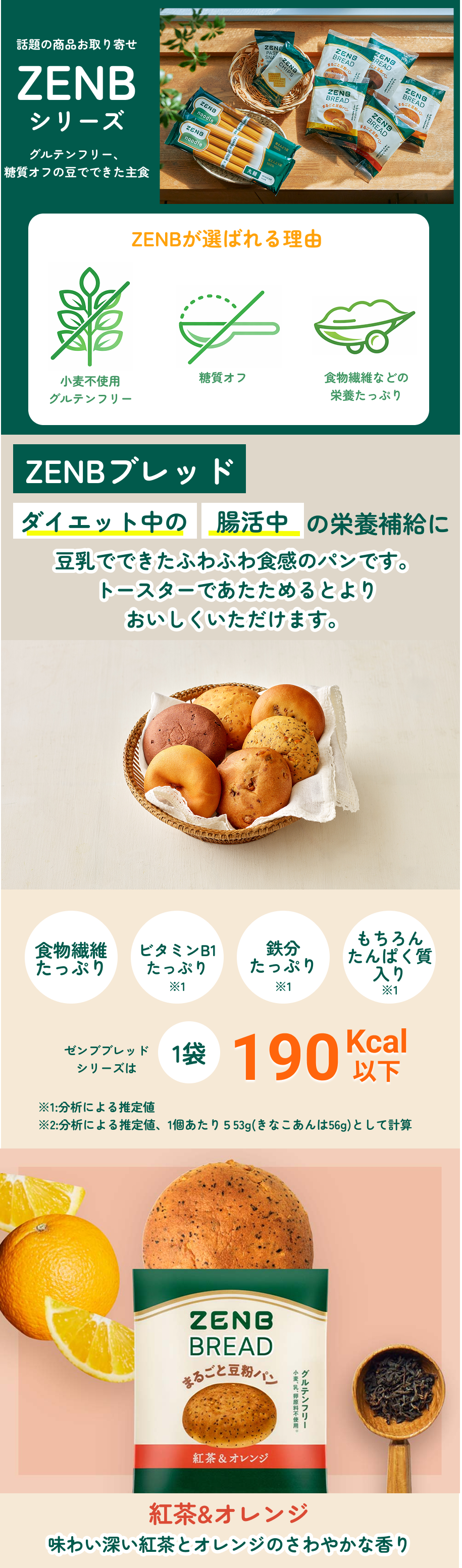 フレスタスマイルネット / BREAD紅茶＆オレンジ（1個）【ZENB】